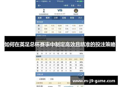 如何在英足总杯赛事中制定高效且精准的投注策略 如何在英足总杯赛事中制定高效且精准的投注策略